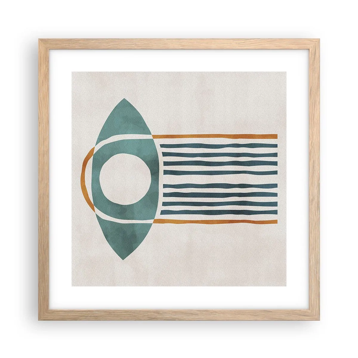 Plakat w ramie jasny dąb - Znaki i rytuały - 40x40 cm