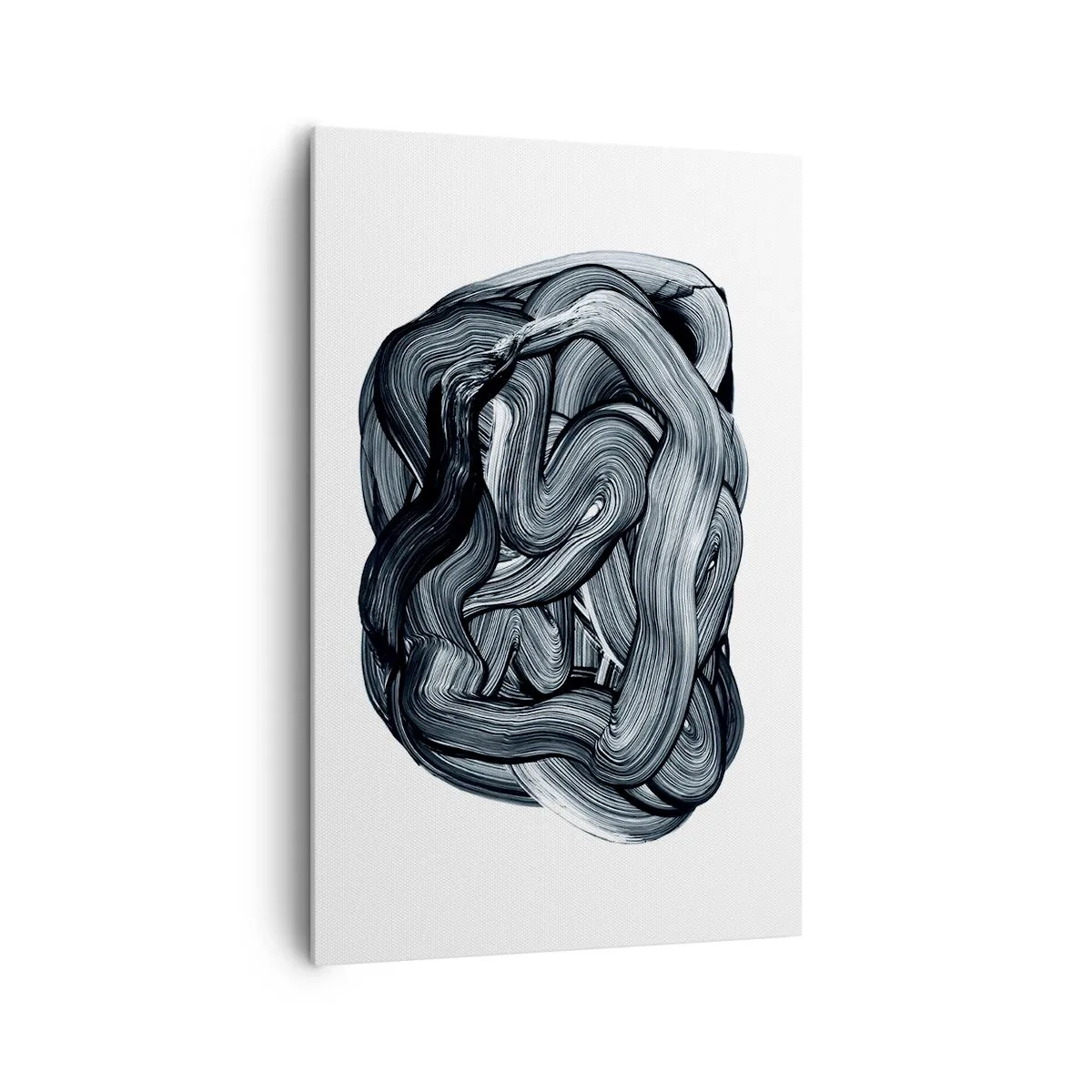 Obraz na płótnie - Abstrakcyjna kompozycja w odcieniach szarości - 80x120cm - To nie takie proste - Nowoczesna dekoracja ścienna do salonu i sypialni ARTTOR