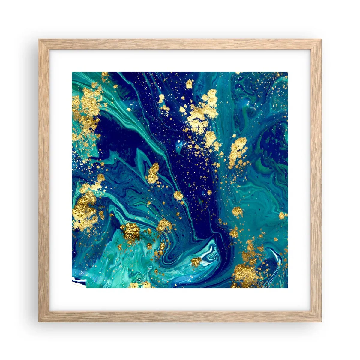Plakat w ramie jasny dąb - Płatki słońca  - 40x40 cm