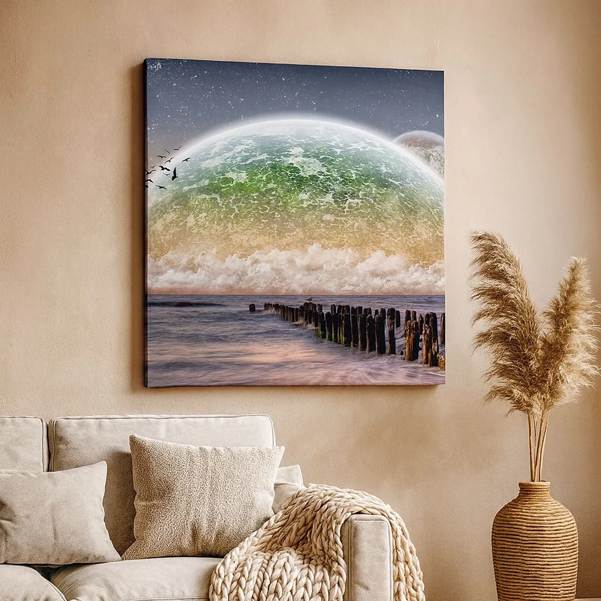 Obraz na płótnie - I świat wyłonił się z wody - 30x30 cm