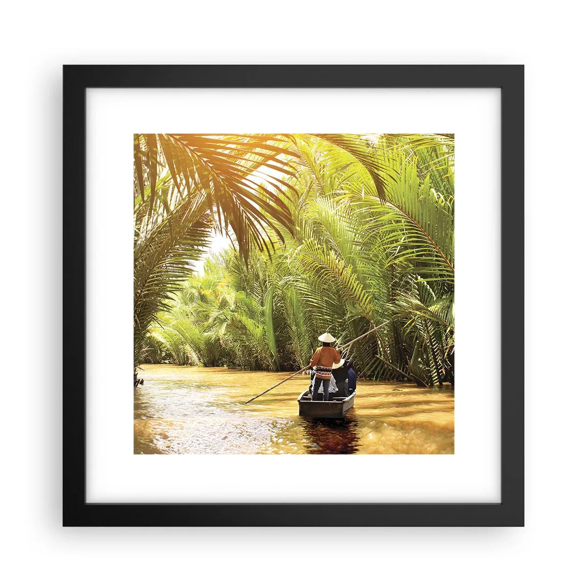 Plakat w czarnej ramie - Palmowym wąwozem - 30x30 cm