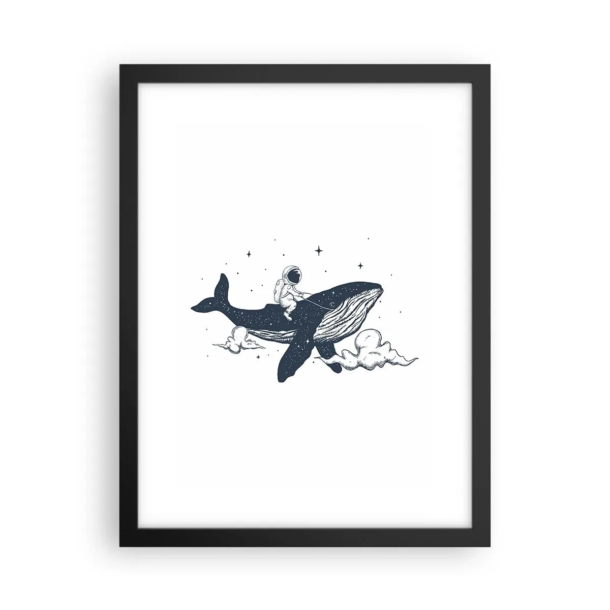 Plakat w czarnej ramie - Kosmiczna przygoda - 30x40 cm