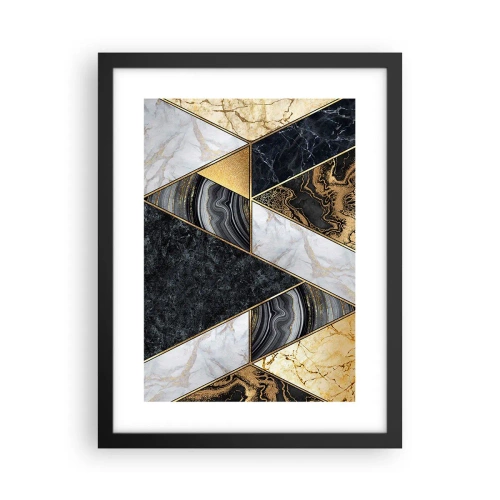 Plakat w czarnej ramie - Kamień przy kamieniu - 30x40 cm
