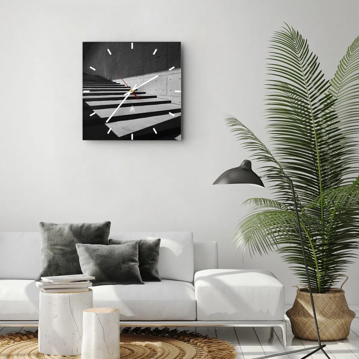 Zegar ścienny - Surowa uroda modernizmu - 40x40 cm