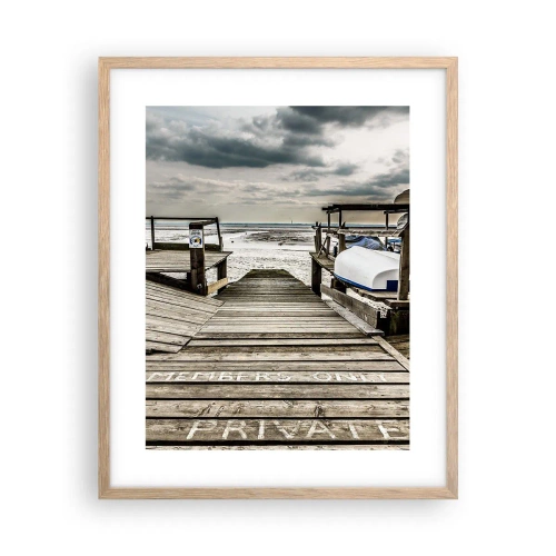 Plakat w ramie jasny dąb - Plaża północy - 40x50 cm