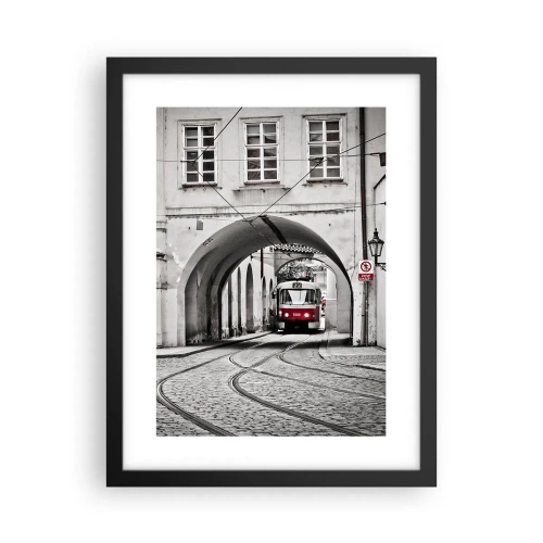 Plakat w czarnej ramie - Przez miejski labirynt - 30x40 cm