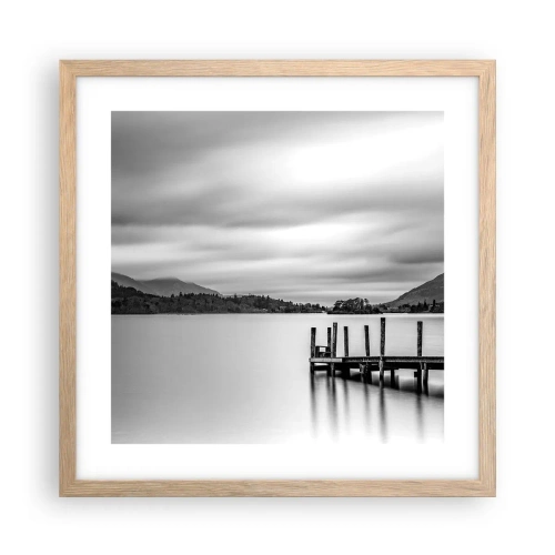 Plakat w ramie jasny dąb - Łagodność i siła - 40x40 cm