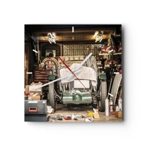 Zegar ścienny - Powrót do przeszłości - 40x40 cm