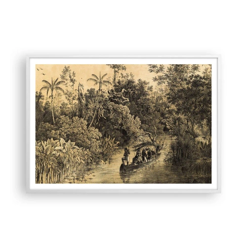 Plakat w białej ramie - Wyprawa do źródła - 100x70 cm