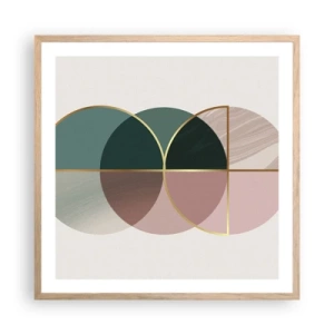 Plakat w ramie jasny dąb - Koło za kołem… - 60x60 cm