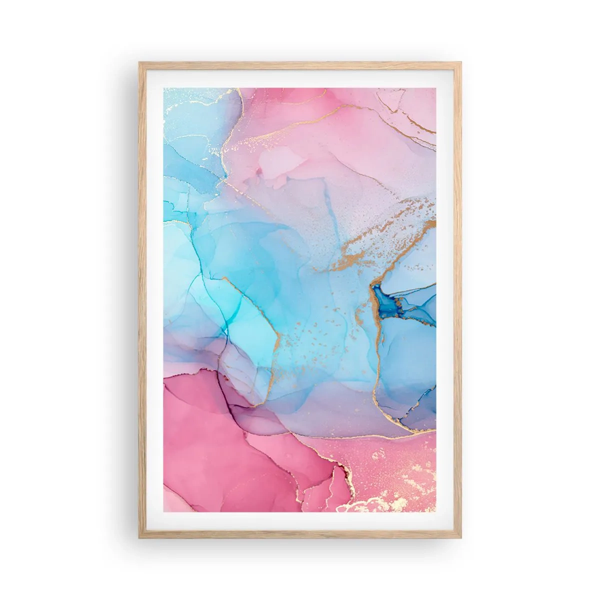 Plakat w ramie jasny dąb - Spotkanie i przenikanie - 61x91 cm