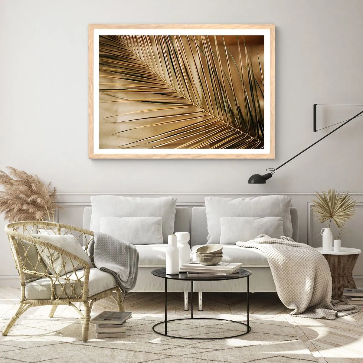 Plakat w ramie jasny dąb - Naturalna kolumnada - 70x50 cm