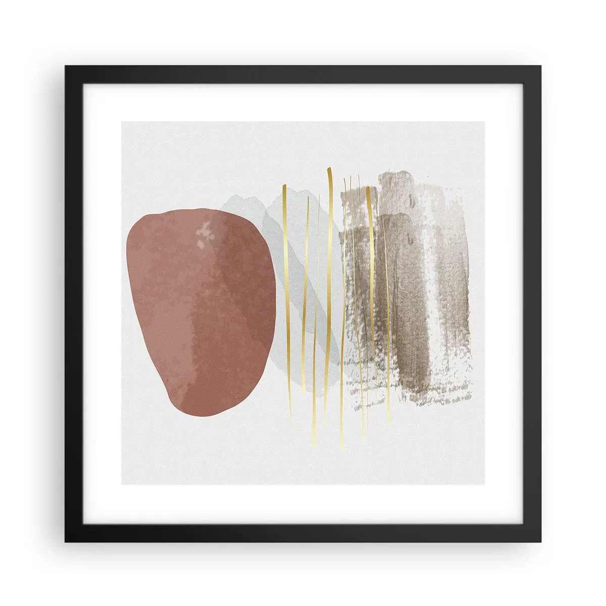 Plakat w czarnej ramie - Abstrakcyjna kolumnada - 40x40 cm