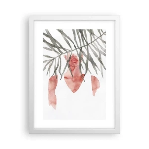 Plakat w białej ramie - Dama tropików - 30x40 cm
