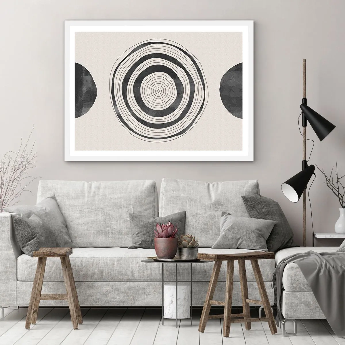 Plakat w białej ramie - Ważne to co pomiędzy - 50x40 cm