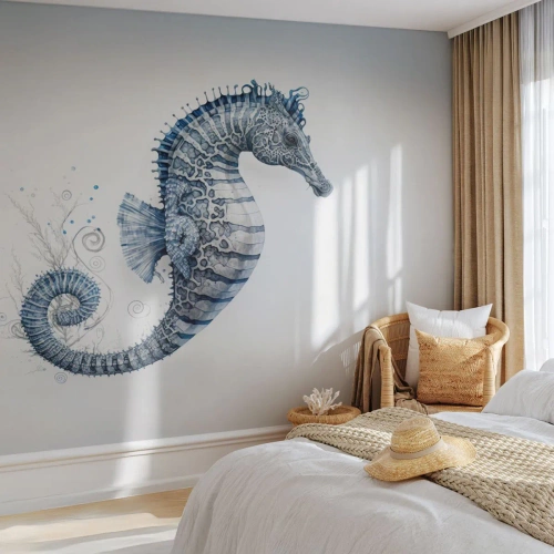 Fototapeta Premium Sand - Subtelny żart natury - Konik Morski, Nadmorski, Rafa Koralowa - 450x315 cm