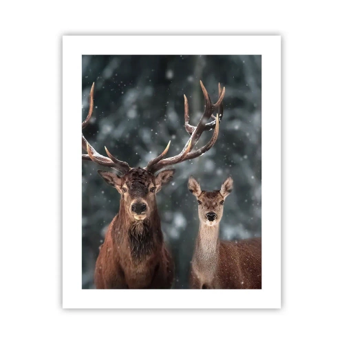 Plakat - Pan lasu z małżonką - 40x50 cm