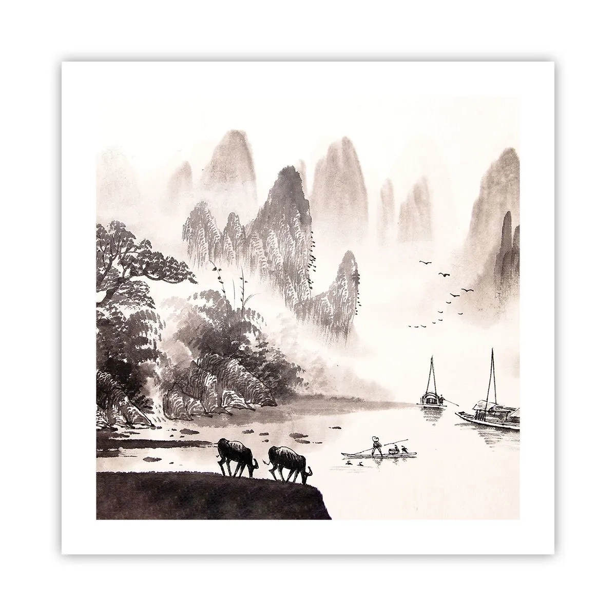 Plakat - Egzotyczna codzienność Wschodu - 50x50 cm