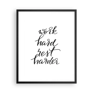 Plakat w czarnej ramie - Życiowa równowaga - 40x50 cm