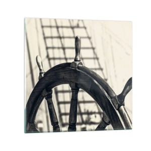 Obraz na szkle - Morskie opowieści - 40x40 cm