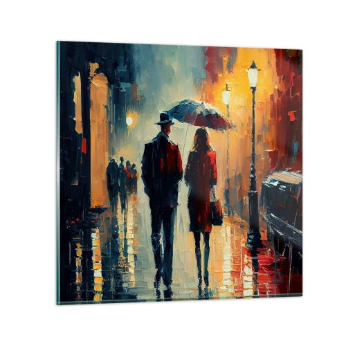 Obraz na szkle - Miejska love story - 70x70 cm