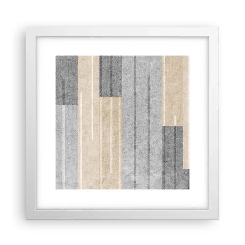 Plakat w białej ramie - Kompozycja: trzymać pion - 30x30 cm