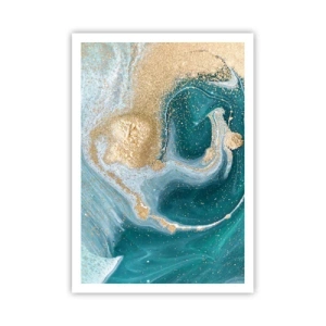 Plakat - Wir złota i turkusu - 70x100 cm