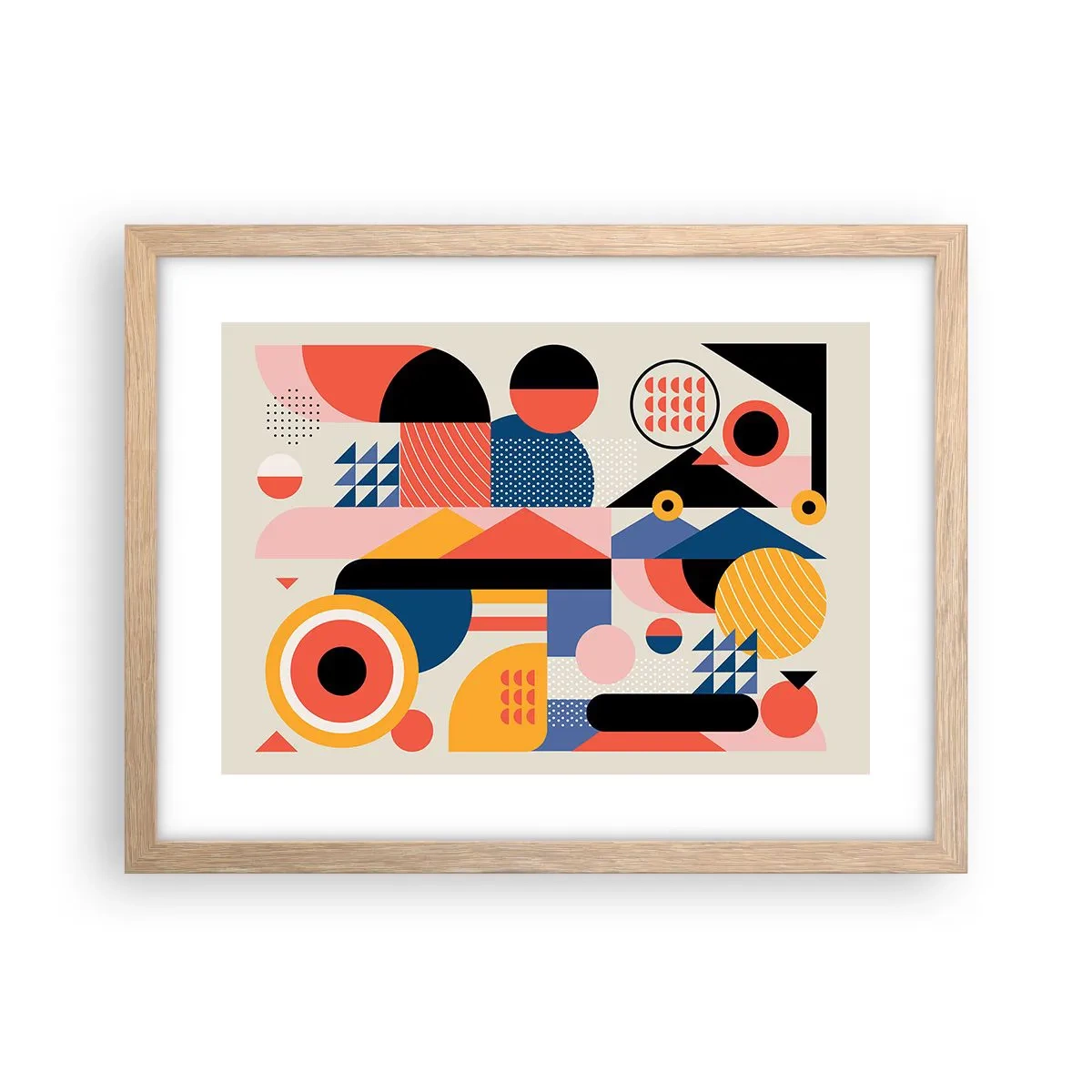 Plakat w ramie jasny dąb - Kompozycja: pobaw się - 40x30 cm