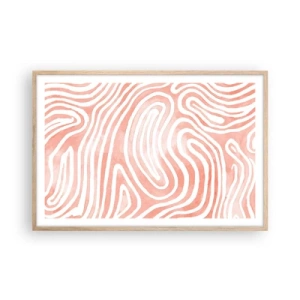 Plakat w ramie jasny dąb - W koralowym labiryncie - 91x61 cm