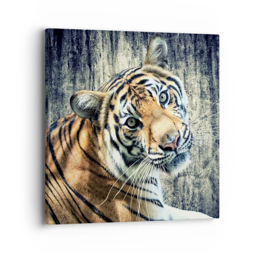 Obraz na płótnie - Portret w strugach światła - 40x40 cm