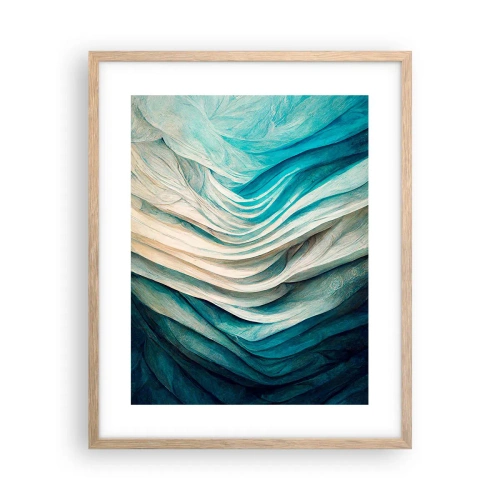 Plakat w ramie jasny dąb - Błękitne nienasycenie - 40x50 cm