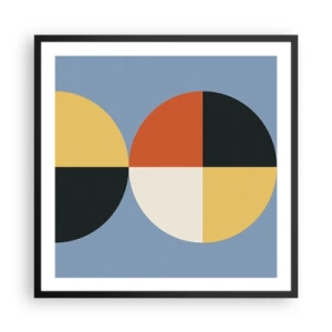 Plakat w czarnej ramie - Patrz i licz - 60x60 cm