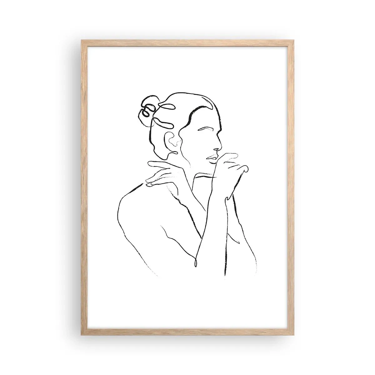 Plakat w ramie jasny dąb - Akt: zmysłowe misterium - 50x70 cm