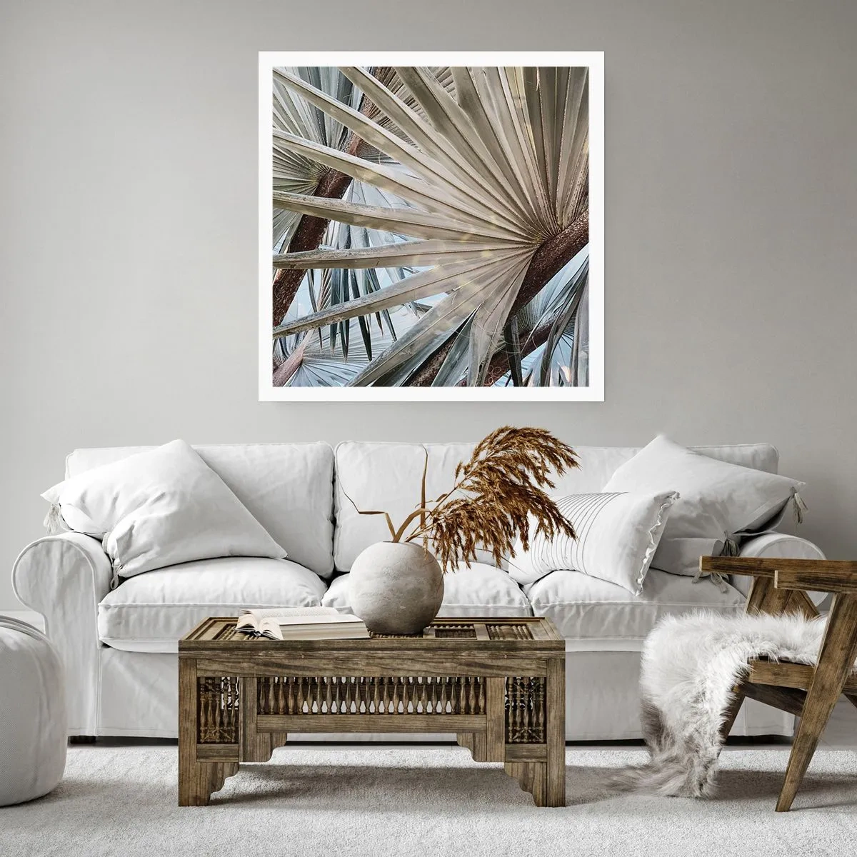 Plakat - Wachlarze w tropikach - 60x60 cm