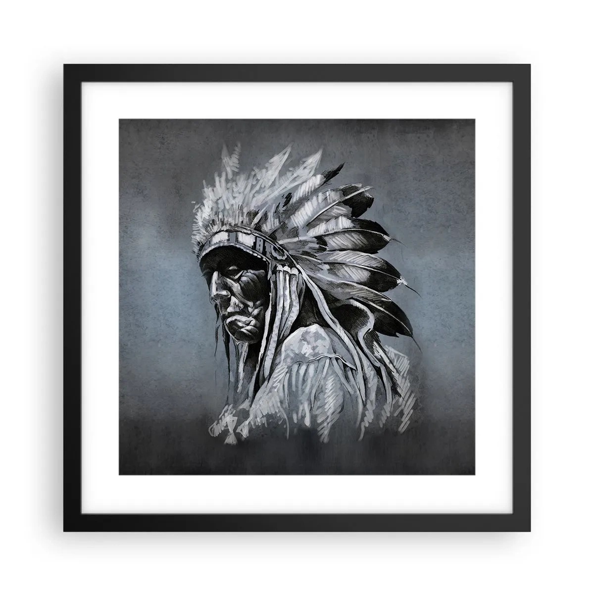 Plakat w czarnej ramie - Powrót do korzeni - 40x40 cm