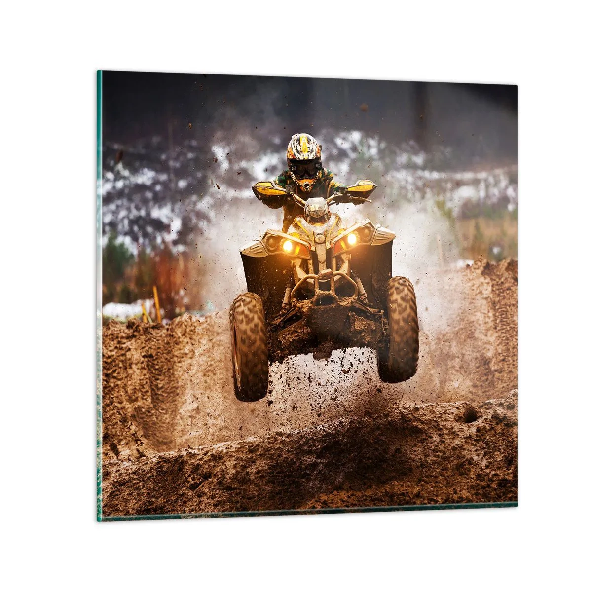 Obraz na szkle - No risk no fun - 60x60 cm