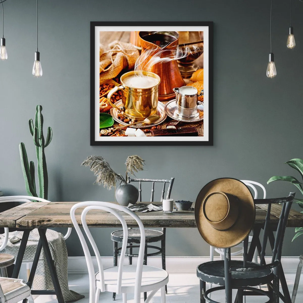 Plakat w czarnej ramie - Miłego dnia! - 50x50 cm