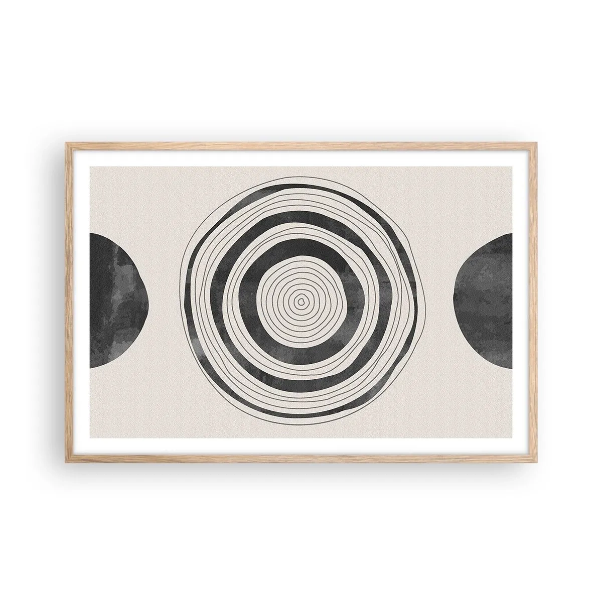 Plakat w ramie jasny dąb - Ważne to co pomiędzy - 91x61 cm