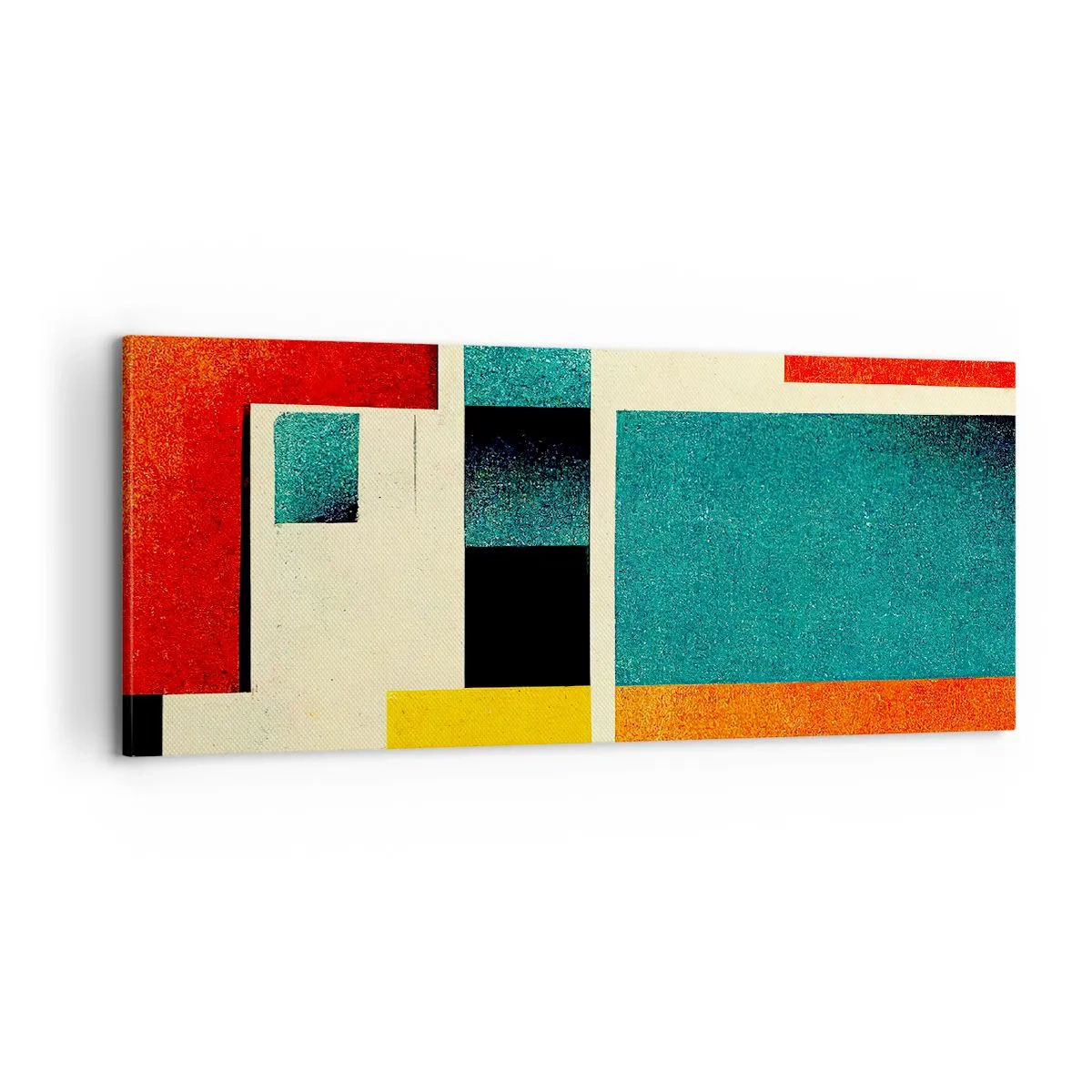 Obraz na płótnie - Abstrakcja geometryczna – dobra energia - 100x40 cm
