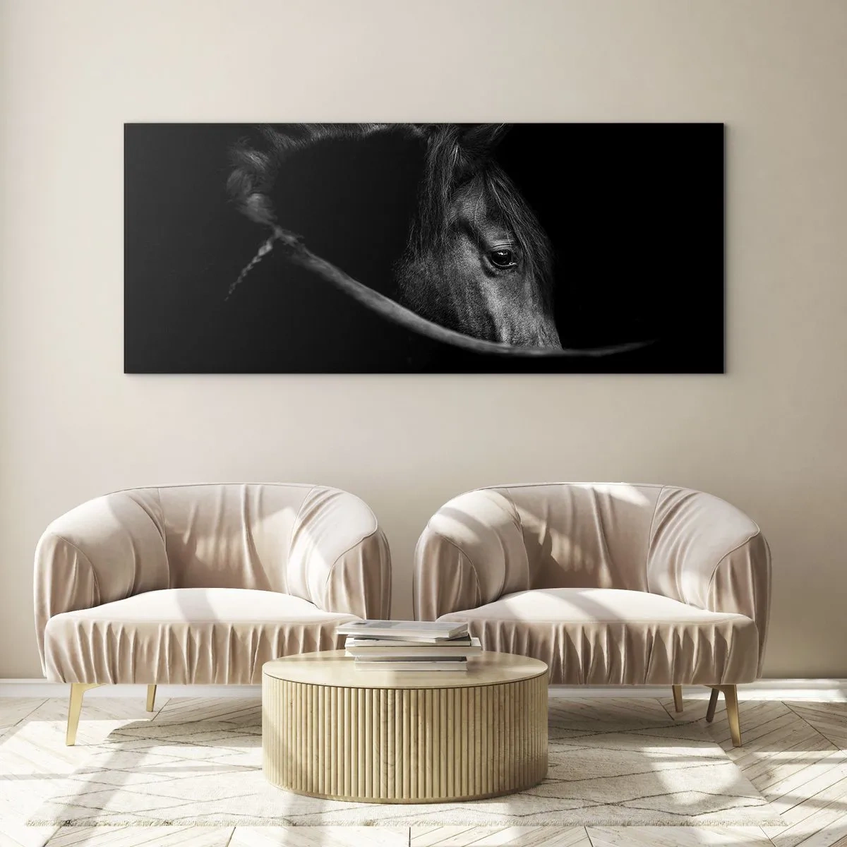 Obraz na szkle - Czarny książę - 100x40 cm
