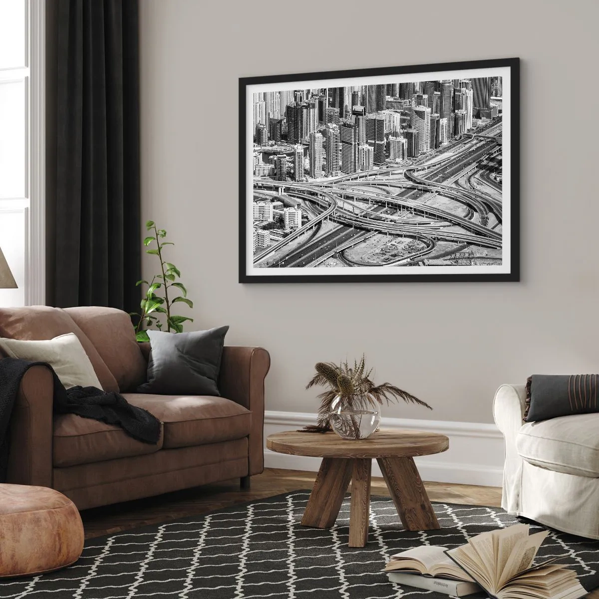 Plakat w czarnej ramie - Dubaj – miasto niemożliwe - 50x40 cm
