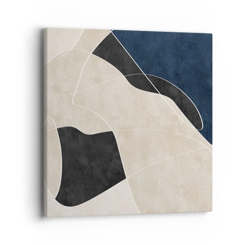 Obraz na płótnie - Kompozycja abstrakcyjna – kontrast barw - 40x40 cm