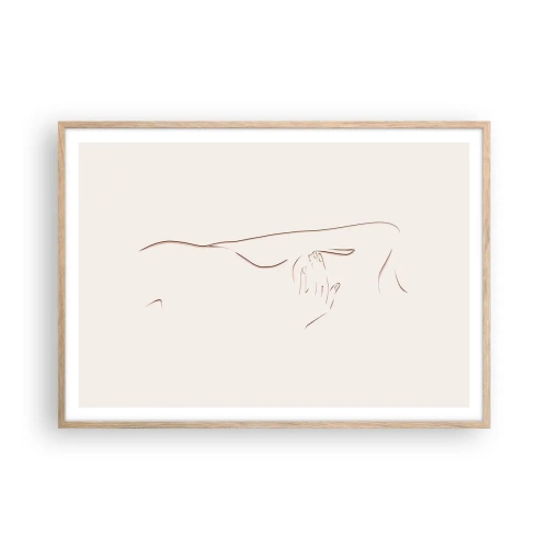 Plakat w ramie jasny dąb - Kształt pragnienia - 100x70 cm