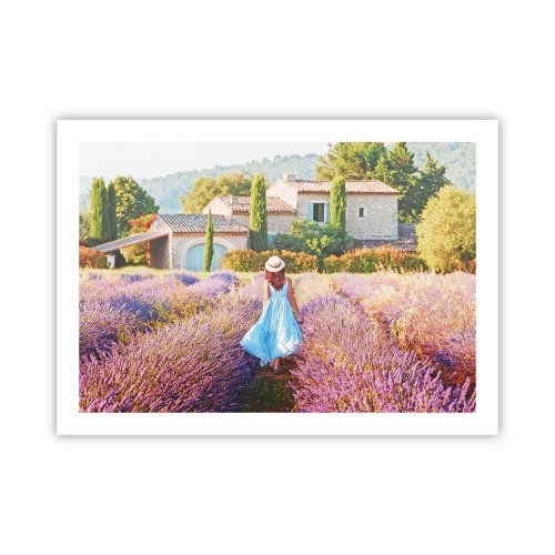 Plakat - Lawendowa dziewczyna - 70x50 cm