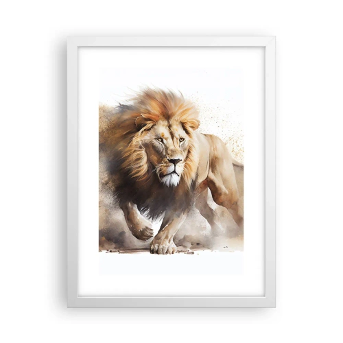 Plakat w białej ramie - Król ruszył - 30x40 cm