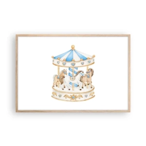 Plakat w ramie jasny dąb - Słodkie dzieciństwo - 91x61 cm