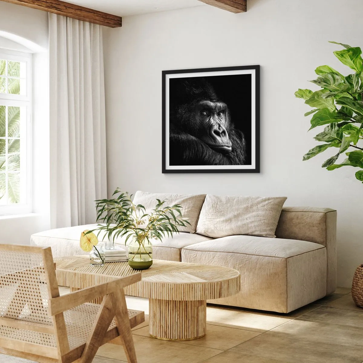 Plakat w czarnej ramie - I co się patrzysz? - 50x50 cm