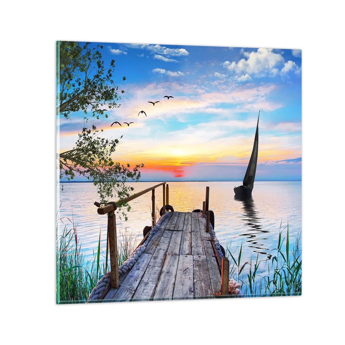 Obraz na szkle - Dobry wieczór - 60x60 cm