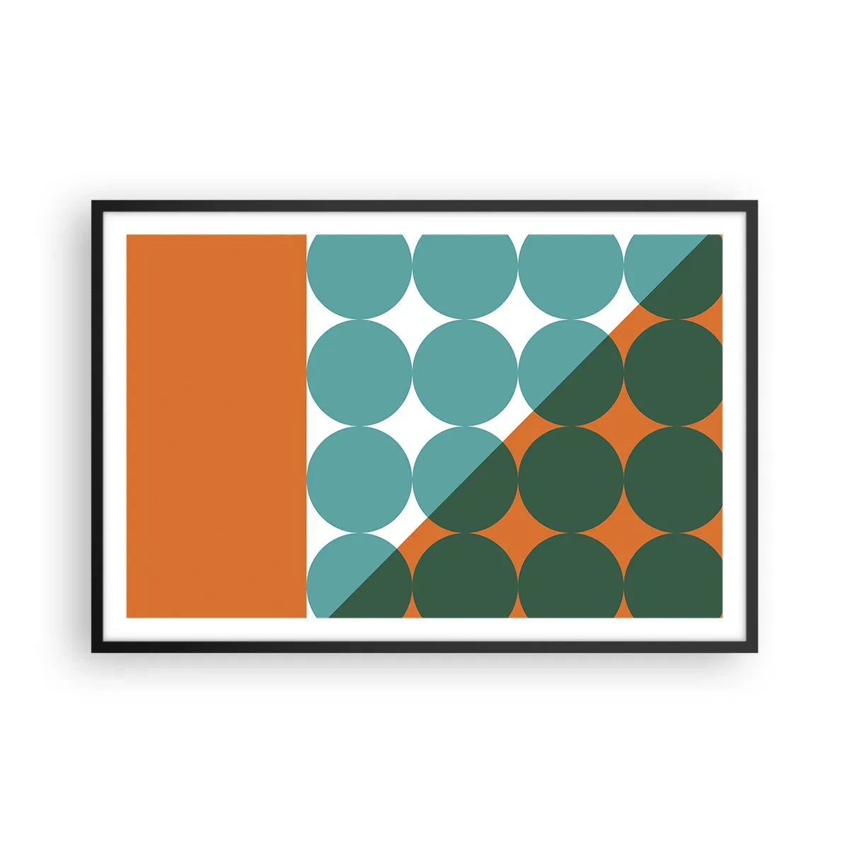 Plakat w czarnej ramie - W górę i na skos - 91x61 cm