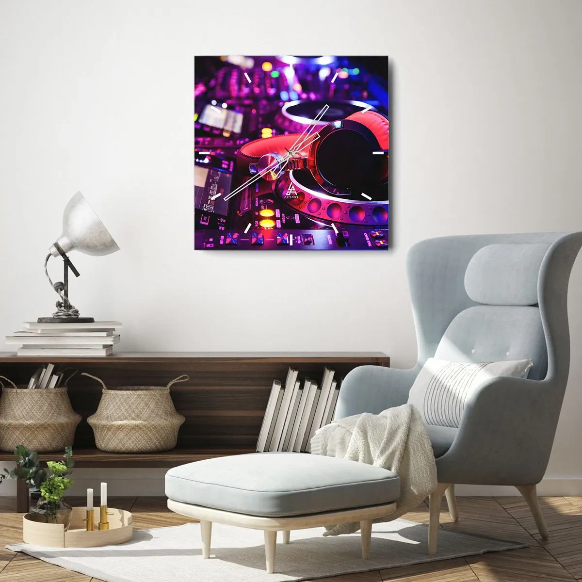 Zegar ścienny - Zanim się zacznie zabawa - 30x30 cm